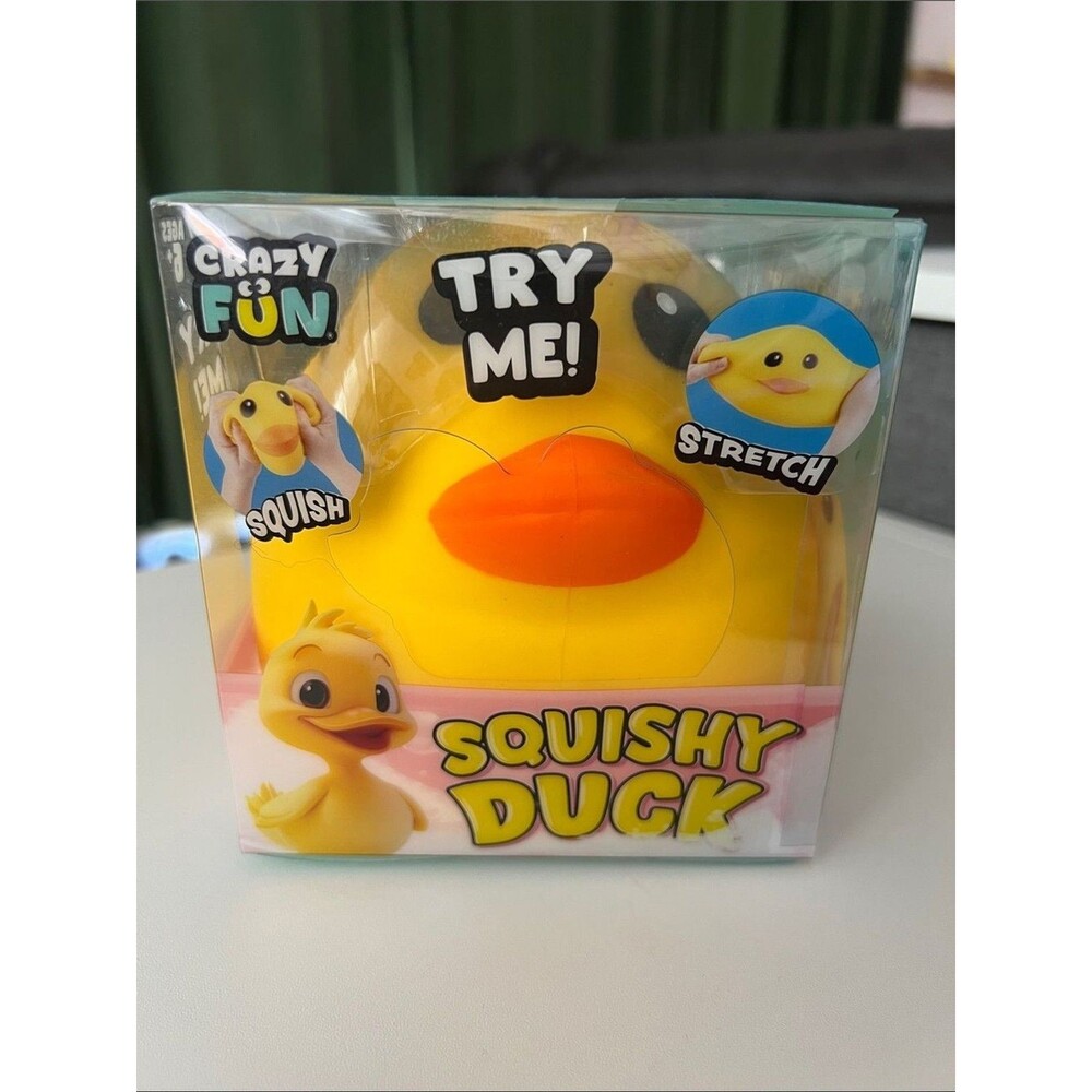 RMS  Jumbo Squishy Duck Squeeze Stretch Toy Yellow Orange Sensory RMS